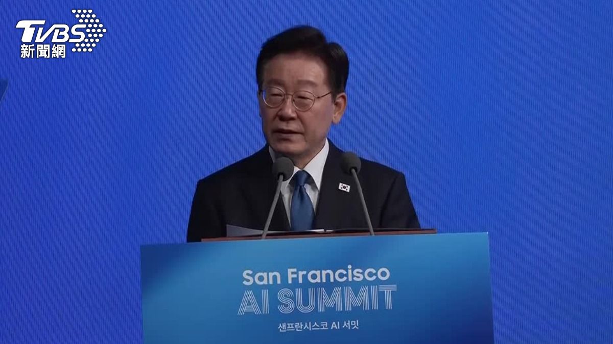 南韓總統李在明率領科技巨頭到美國舊金山,會面輝達執行長黃仁勳。(圖/達志影像路透社)