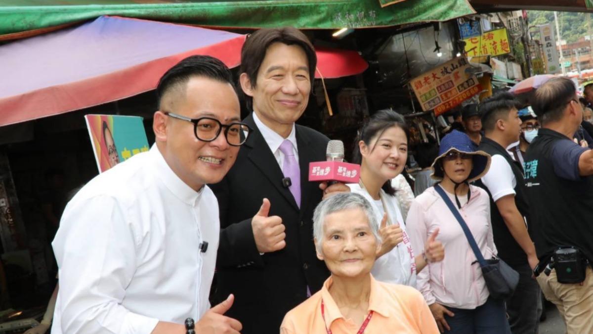 郭子乾模仿賴清德扮演「賴青德總統」,為童子瑋站台。(圖/童子瑋辦公室提供)