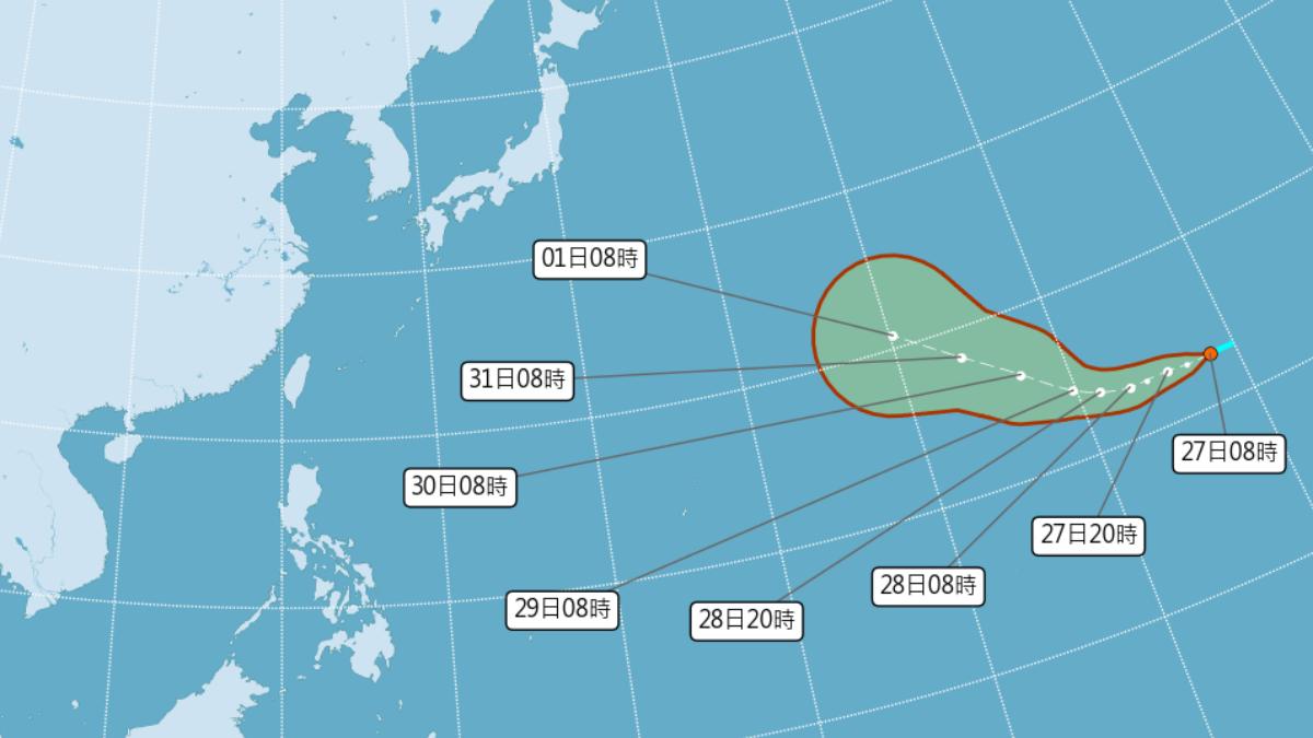 天氣/「白海豚」最快今天生成 將持續增強、對台影響曝光