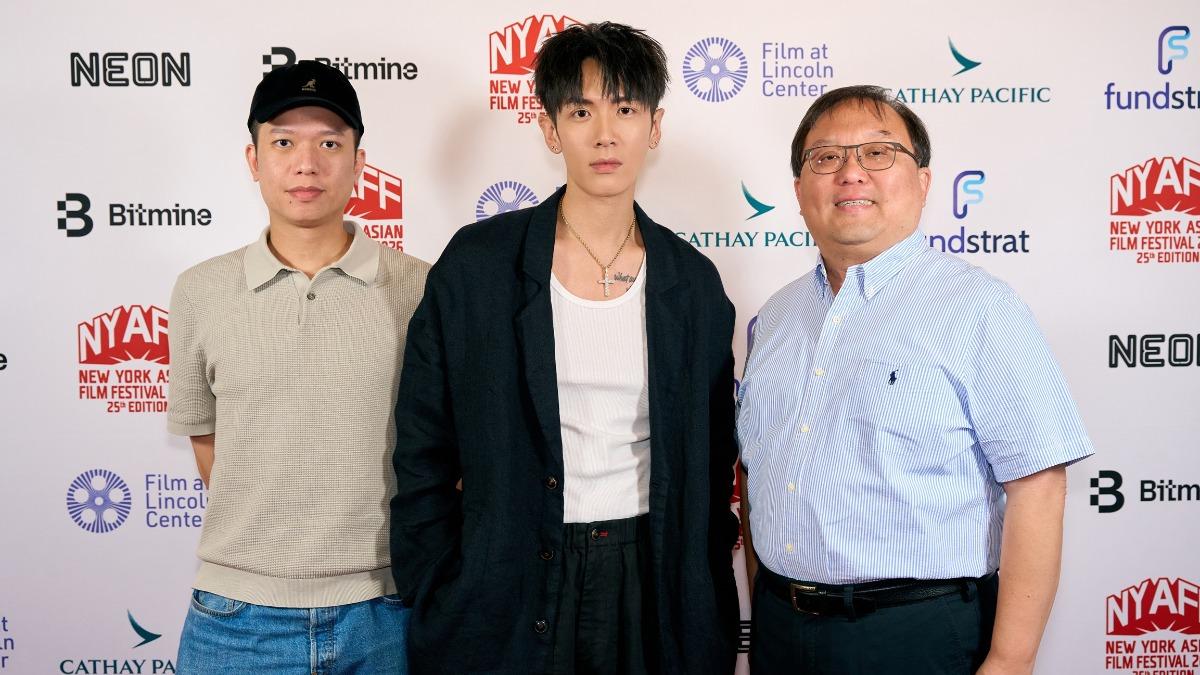 導演周鉅宏(左起)、柯震東、監製唐在揚共同出席影展。(圖/華映提供)