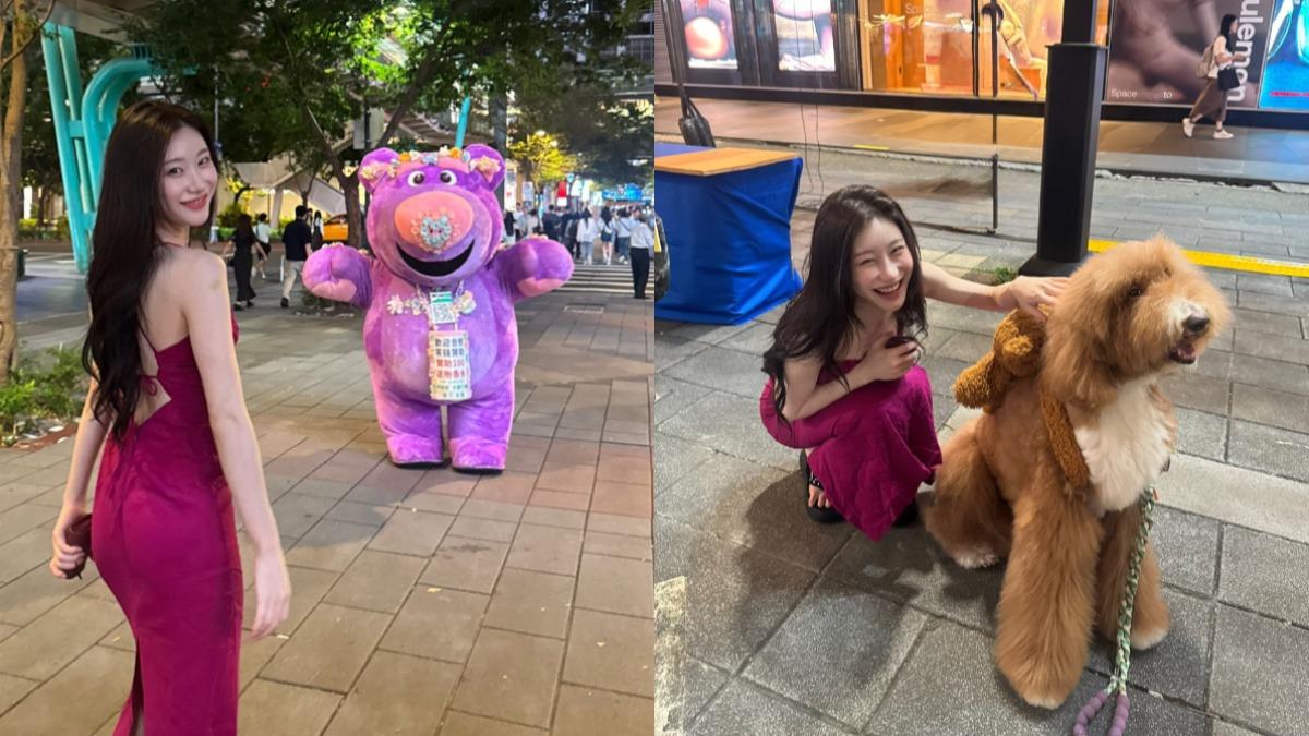 大咖韓女團成員「零偽裝現身信義區」!蹲地摸狗模樣全被拍
