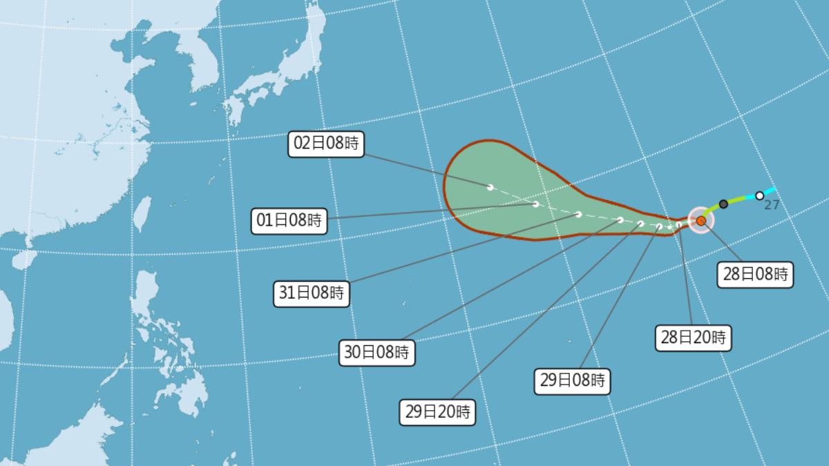 天氣／白海豚升格中颱！朝日本方向前進　暫不影響台灣