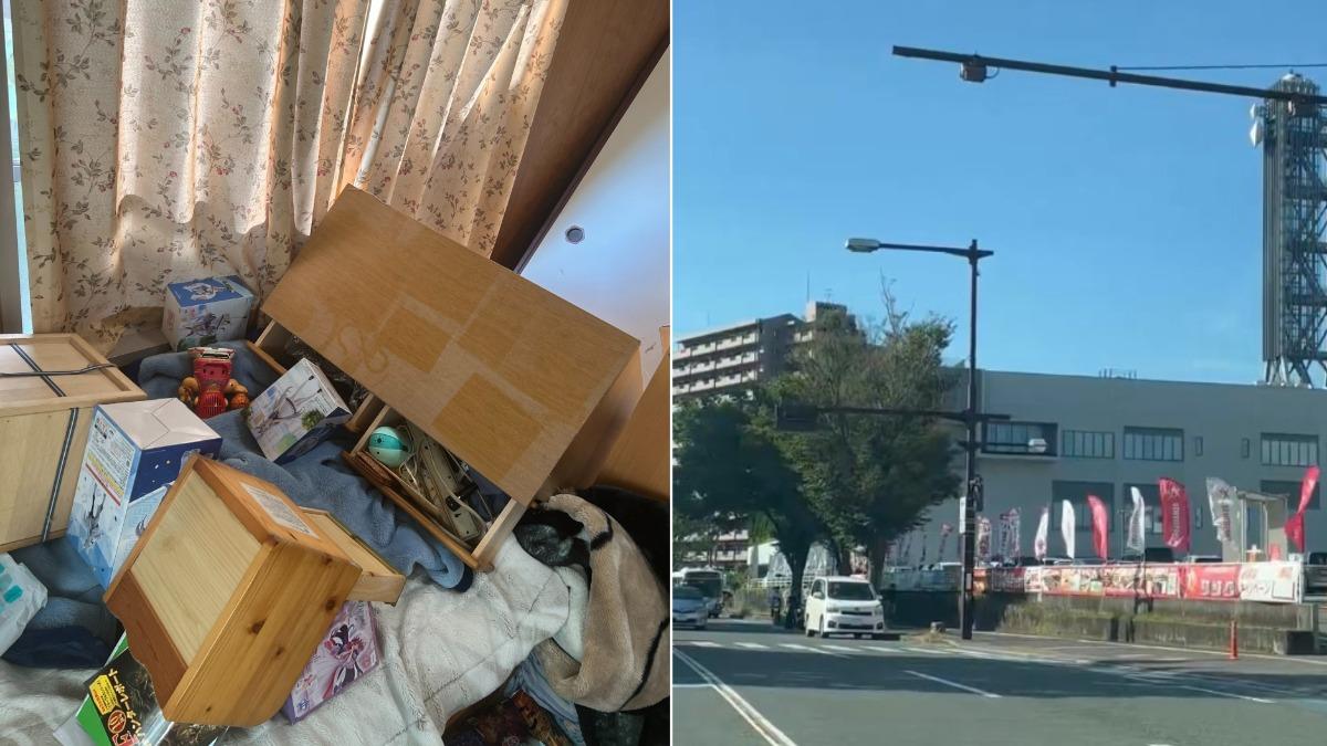日本熊本爆7.1強震!民眾家具倒光光 「路燈狂搖」畫面曝