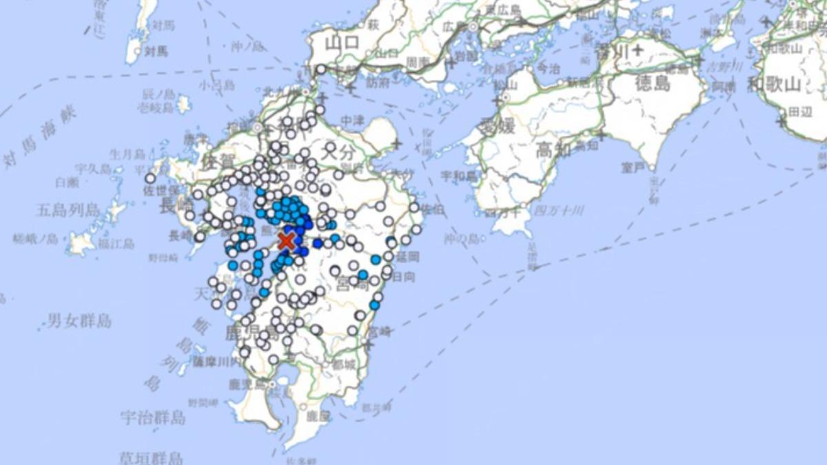 日本熊本7.1強震!半小時內8起餘震 日政府16:30開記者會