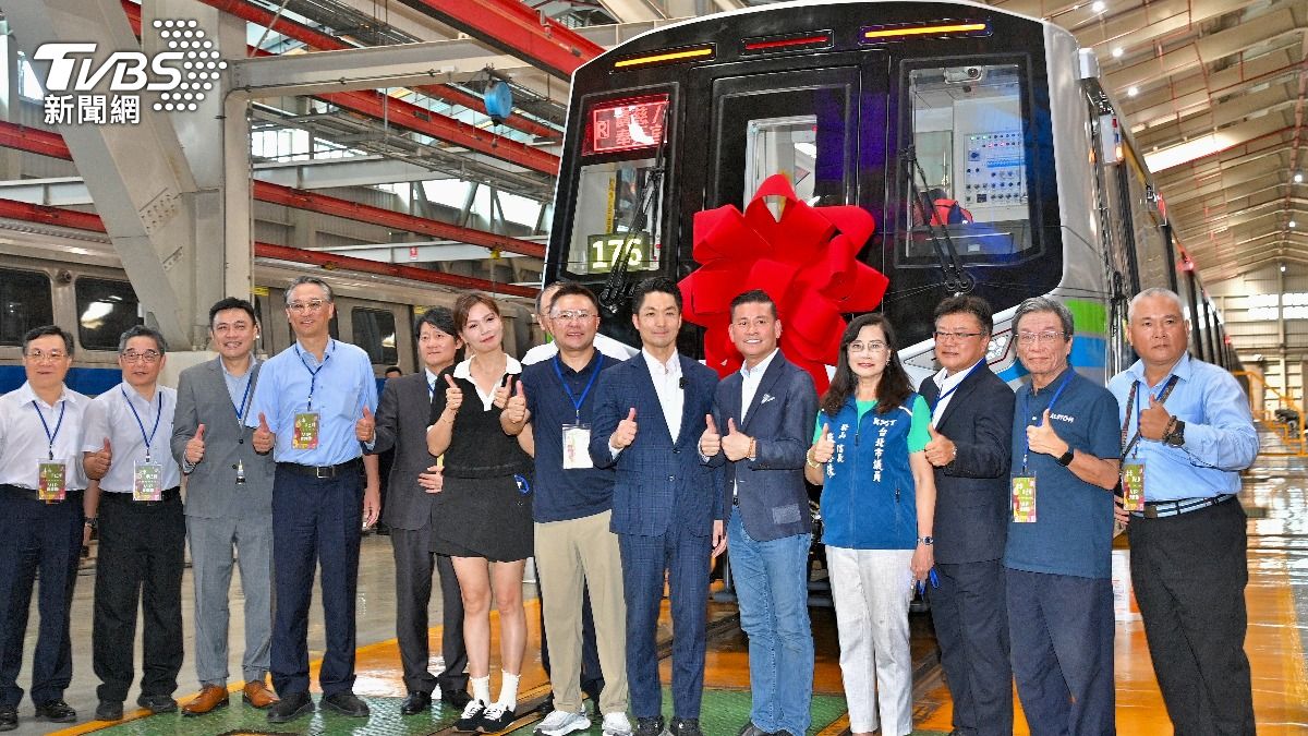 蔣萬安市長參加北捷迎接韓製新型車廂典禮。(圖／胡瑞麒攝)