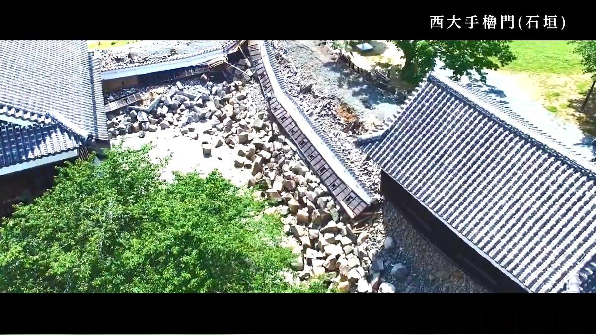 熊本城在10年前的熊本強震中,受損嚴重。(圖/翻攝熊本城官網)