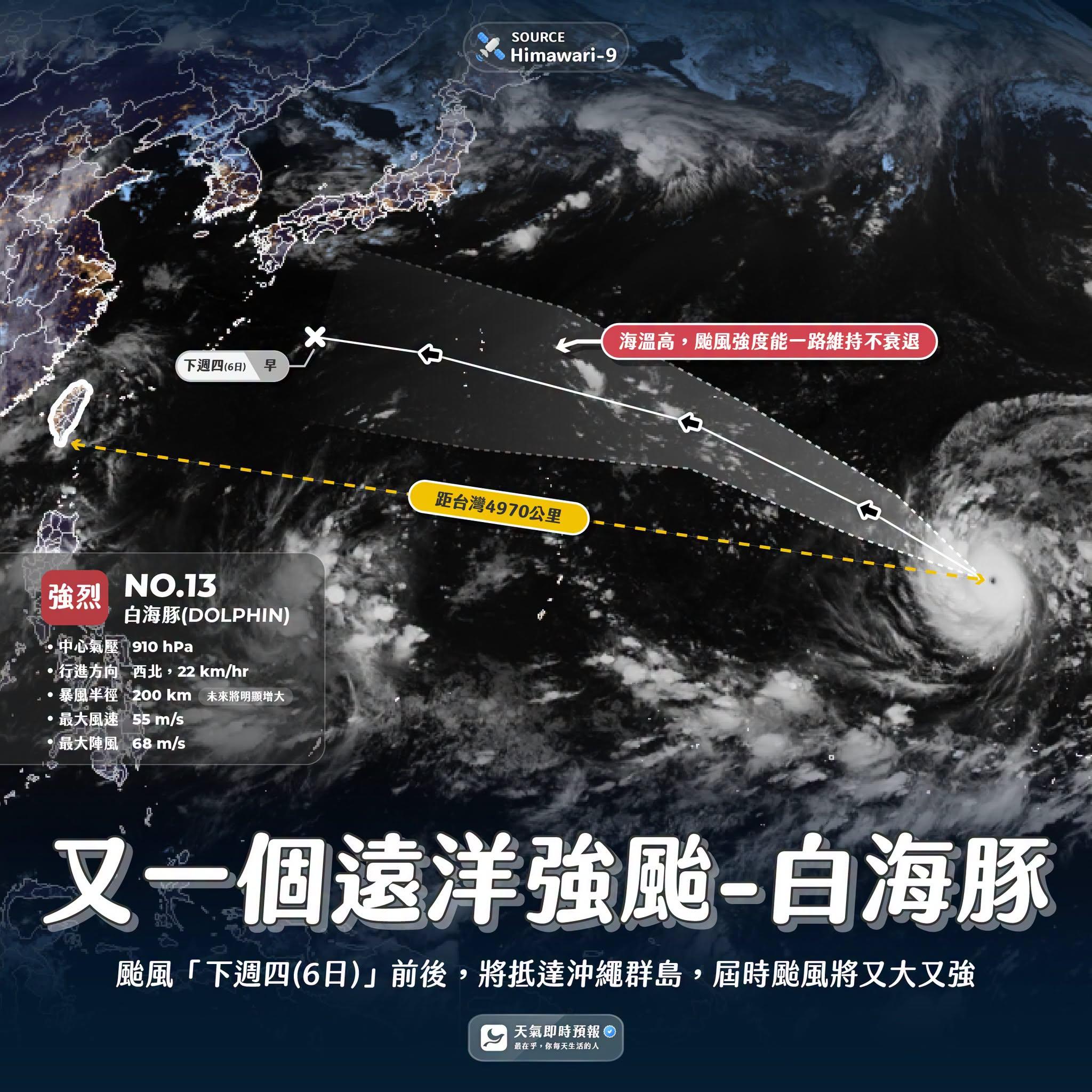 白海豚颱風路徑-白海豚颱風動態-颱風最新動態-颱風動向-氣象署颱風