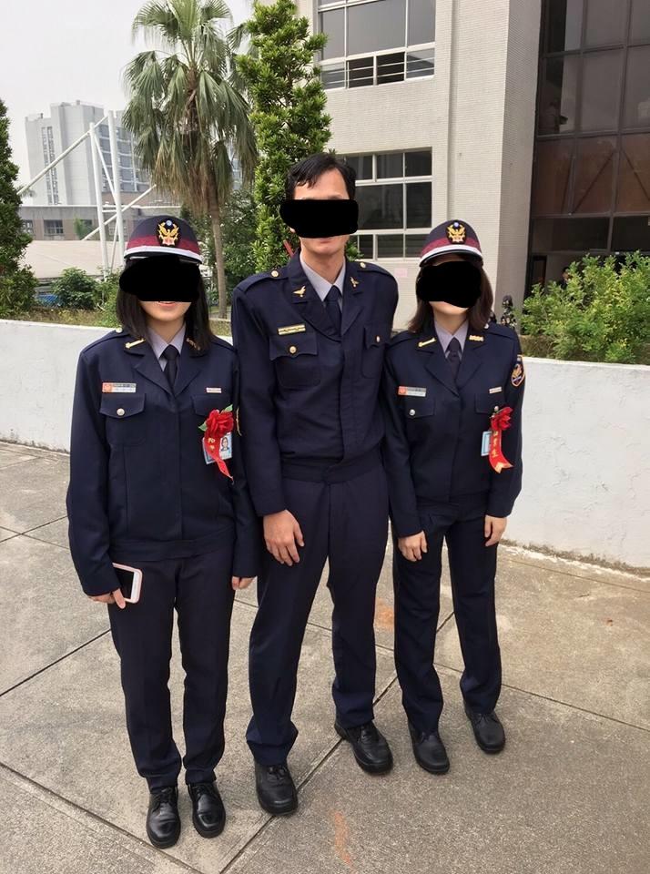 陳姓男大生的父親(中)遭起底,在警界擔任高階警官。(翻攝網路)