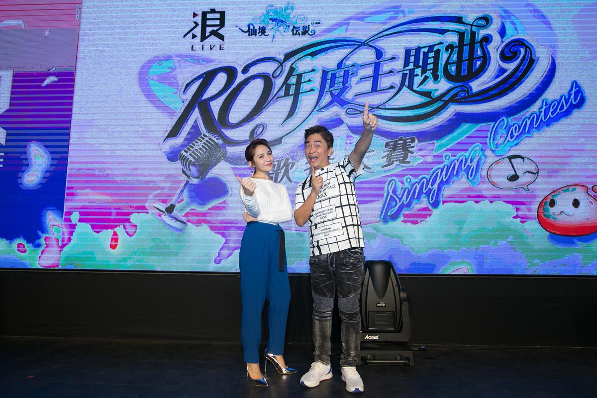 梁文音及吳宗憲出席「浪LIVE RO年度主題曲歌者大賽」擔任評審挖掘才華新人。(浪LIVE提供)