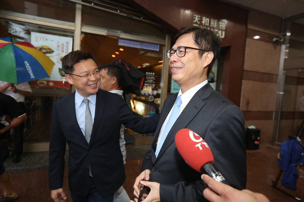 有意爭取民進黨高雄市長提名的立委趙天麟(左)、陳其邁(右)。