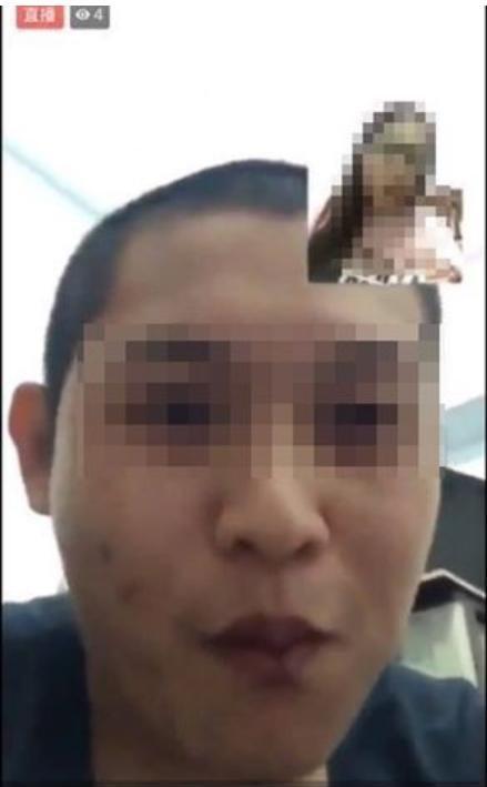 陳姓男子開直播讓女童吸菸、吃檳榔,惡劣行徑被網友側錄。(翻攝畫面)
