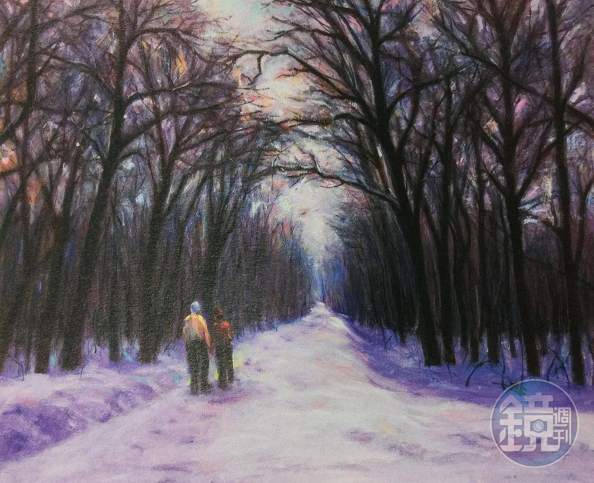 張忠謀非常喜歡張淑芬〈執子之手〉畫作,要她繼續畫系列作品。