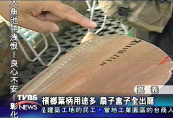 檳榔葉柄用途多　扇子盒子全出籠