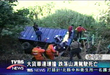 大貨車連環撞　跌落山溝駕駛死亡