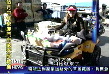 檳榔辣媽超靚 霹靂裝沙灘車叫賣