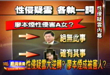 性侵疑雲大逆轉　廖本煙成被害人？