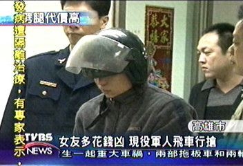 女友多花錢凶　現役軍人飛車行搶