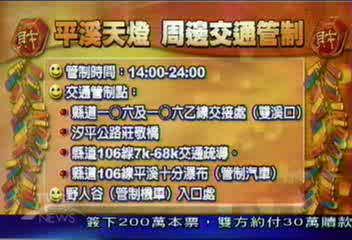 平溪天燈節 交通管制 接駁運輸