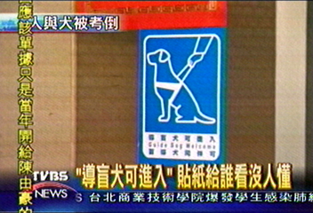 「導盲犬可進入」貼紙 貼給誰看沒人懂