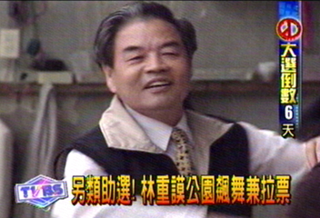 另類助選　林重謨公園飆舞兼拉票