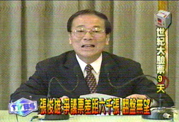 張俊雄:爭議票差距6千張 翻盤無望