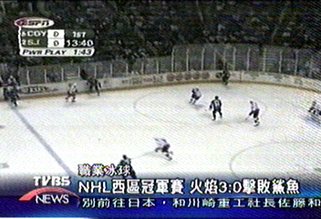 NHL西區冠軍賽　火焰3：0擊敗鯊魚