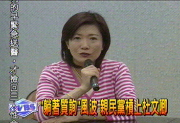 「躺著質詢」風波 親民黨槓上杜文卿