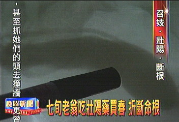 七旬老翁吃壯陽藥買春 折斷命根