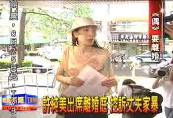 許純美出席離婚庭　控訴丈夫家暴