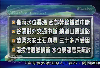 颱風引進西南氣流　各地災情不斷