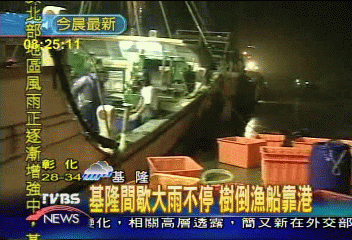 基隆間歇性大雨不停 樹倒漁船靠港