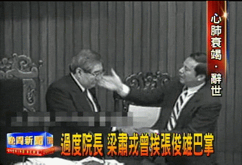 過度院長 梁肅戎曾挨張俊雄巴掌