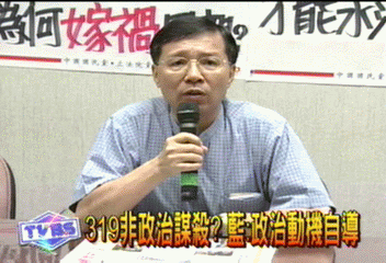 319非政治謀殺？　藍：政治動機自導