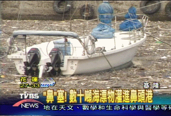 「鼻」塞! 數十噸海漂物灌進鼻頭港