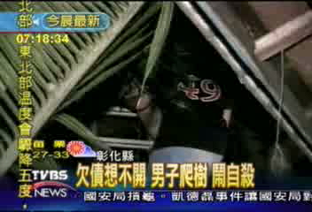 欠債想不開 男子爬樹 鬧自殺