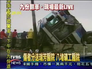 九份之旅 香港團遊覽車 下坡翻覆