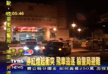 停紅燈起衝突 飛車追逐 躲警局避難