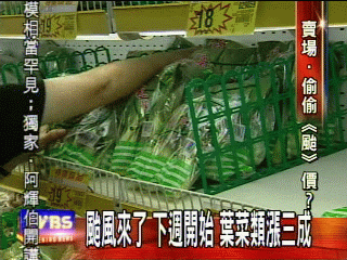 颱風來了　下週開始葉菜類漲3成