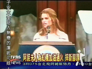 阿諾夫人為紅襪加油過火　摔斷腳踝