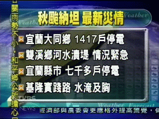 【納坦颱風影響】 災情訊息統計