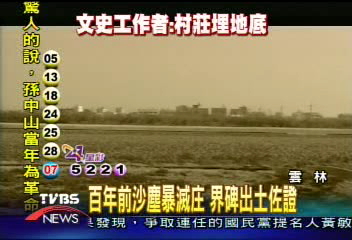 百年前沙塵暴滅庄　界碑出土佐證