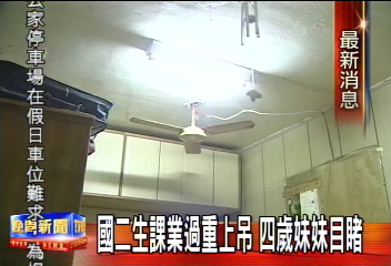 國二生課業過重上吊 4歲妹妹目睹