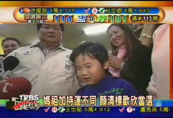 媽祖加持運不同　顏清標歡欣當選