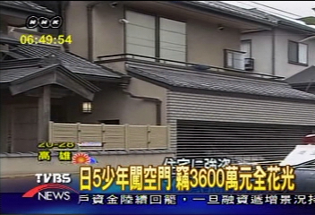 日5少年闖空門 竊3600萬元全花光