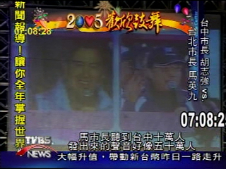 跨年晚會炒熱氣氛 胡、馬視訊交鋒