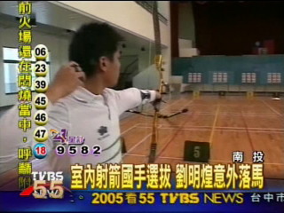 室內射箭國手選拔　劉明煌意外落馬