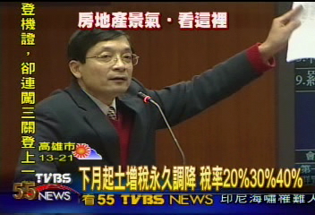 下月起土增稅永久調降 稅率20%30%40%
