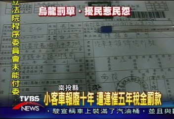 車早報廢 遭連催5年稅金罰款