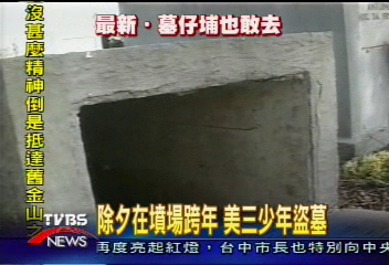 除夕在墳場跨年 美三少年盜墓