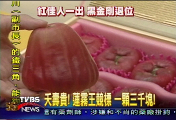 夭壽貴!蓮霧王競標 一顆3000塊!
